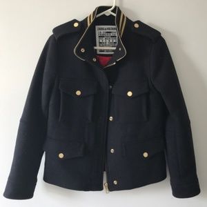Zadig & Voltaire Navy Military Coat Jacket - Kapoi Lainage - Small